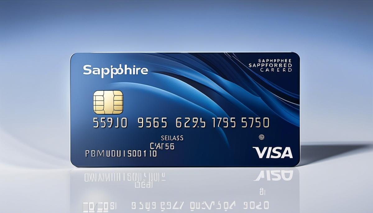 Chase Sapphire Preferred Card - Credit Card with blue background and a white chip in the center